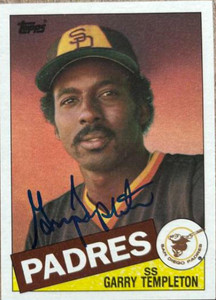 Autographed GARRY TEMPLETON San Diego Padres 1985 Donruss Card - Main Line  Autographs