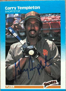 Garry Templeton autographed baseball card (San Diego Padres) 1987 Donruss  #141