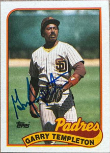 Garry Templeton Autographed 1989 Topps #121