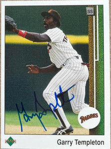 Garry Templeton Autographed 1989 Upper Deck #297