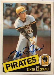 Sixto Lezcano Autographed 1985 Topps Traded Tiffany #75T Pittsburgh Pirates Card