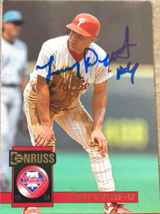 Lenny Dykstra Autographed 1994 Donruss #373