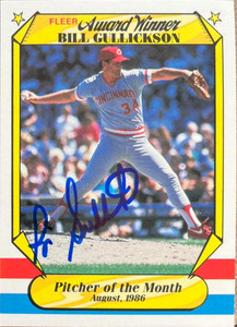 Bill Gullickson Autographed 1987 Fleer Award Winners #18