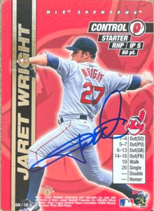 Jaret Wright Autographed 2000 MLB Showdown Pennant Run 1st Edition #044 Jaret Wright Autographed 2000 MLB Showdown Pennant Run 1st Edition #044