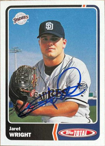 Jaret Wright Autographed 2003 Topps Total #837