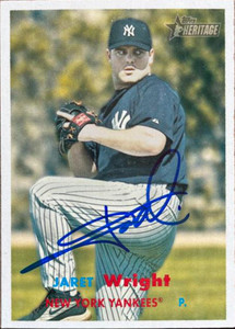 Jaret Wright Autographed 2006 Topps Heritage #425