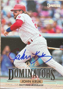 John Kruk Signed 2021 Allen & Ginter Baseball Card - Philadelphia Phillies