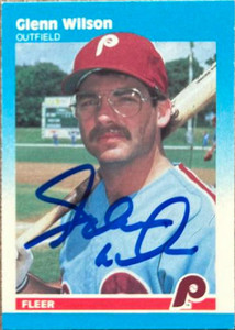 Glenn Wilson Autographed 1987 Fleer Classic Miniatures #115
