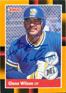 Glenn Wilson Autographed 1988 Donruss Baseball's Best #306
