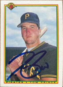 Tom Prince Autographed 1990 Bowman #176