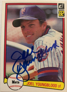 Joel Youngblood Autographed 1982 Donruss #613 New York Mets Card