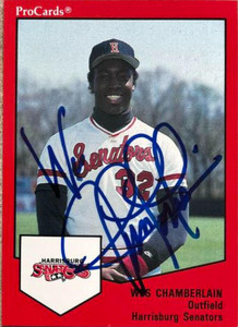 Wes Chamberlain Autographed 1989 ProCards Minor League Team Sets #296