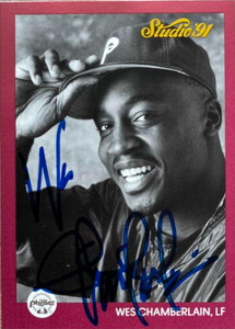 Wes Chamberlain Autographed 1991 Studio#211