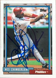 Wes Chamberlain Autographed 1992 Topps #14