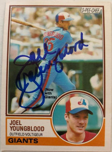 Joel Youngblood Autographed 1983 O-Pee-Chee #265