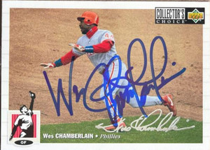 Wes Chamberlain Autographed 1994 Collector's Choice Silver Signature #76