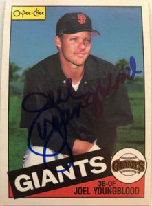 SOLD 7849 Joel Youngblood Autographed 1985 O-Pee-Chee #97