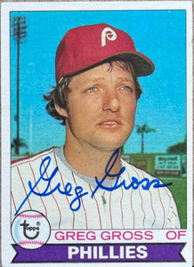 Greg Gross Autographed 1979 Topps Burger King #22