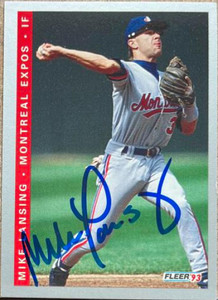 Mike Lansing Autographed 1993 Fleer Final Edition #F-95