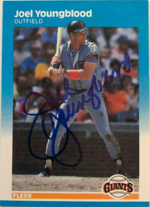 Joel Youngblood Autographed 1987 Fleer Glossy #288