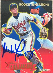 Mike Lansing Autographed 1994 Fleer Rookie Sensations #10