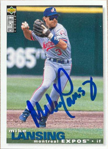 Mike Lansing Autographed 1995 Collector's Choice #233
