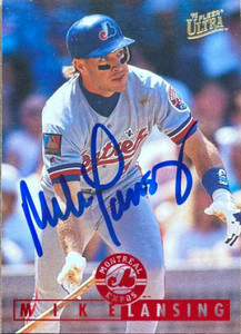 Mike Lansing Autographed 1995 Fleer Ultra #404