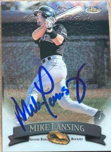 Mike Lansing Autographed 1998 Topps Finest #153