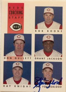 Joel Youngblood Autographed 1994 Reds Kahn's #33