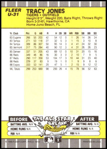 1989 Fleer Update #U-31 Tracy Jones NM-MT Detroit Tigers 