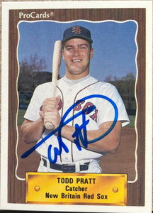 Todd Pratt Autographed 1990 ProCards #1321