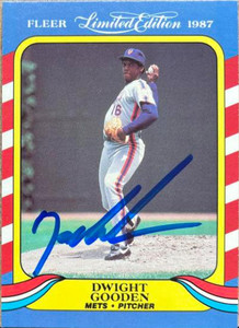 Dwight Gooden Autographed 1987 Fleer Limited Edition #18