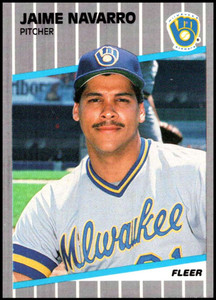1989 Fleer Update #U-39 Jaime Navarro NM-MT RC Rookie Milwaukee Brewers 