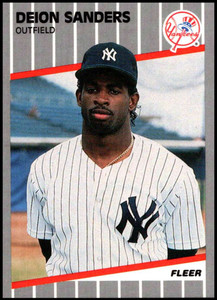 1989 Fleer Update #U-53 Deion Sanders NM-MT RC Rookie New York Yankees 