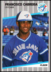 1989 Fleer Update #U-68 Francisco Cabrera NM-MT RC Rookie Toronto Blue Jays 