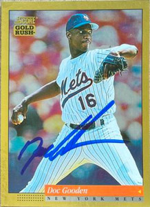 Dwight Gooden Autographed 1994 Score Gold Rush #22 