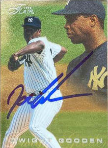 Dwight Gooden Autographed 1996 Flair #128 Silver Lettering 