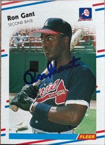 SOLD 137684 Ron Gant Autographed 1988 Fleer #538
