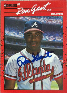 Ron Gant Autographed 1990 Donruss #475