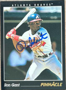 Ron Gant Autographed 1993 Pinnacle #445