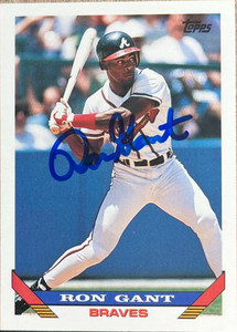 Ron Gant Autographed 1993 Topps #393