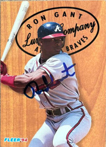 Ron Gant Autographed 1994 Fleer Lumber Company #3