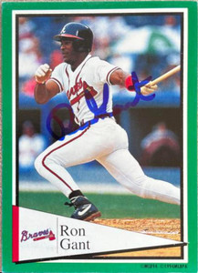 Ron Gant Autographed 1994 Panini Stickers #144