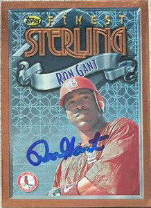 Ron Gant Autographed 1996 Topps Finest #244