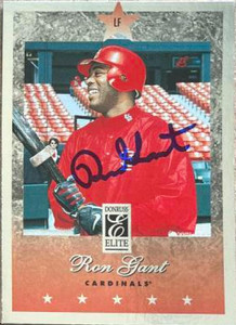 Ron Gant Autographed 1997 Donruss Elite #135