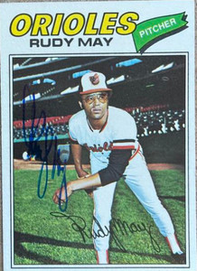 Rudy May Autographed 1977 Topps #56