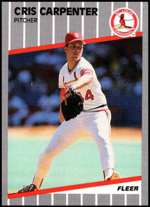 1989 Fleer Update #U-117 Cris Carpenter NM-MT RC Rookie St. Louis Cardinals 