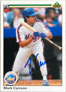 Mark Carreon Autographed 1990 Upper Deck #135