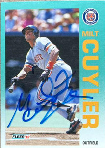 SOLD 138693 Milt Cuyler Autographed 1992 Fleer #130
