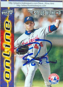 Steve Kline Autographed 1998 Pacific Online #451